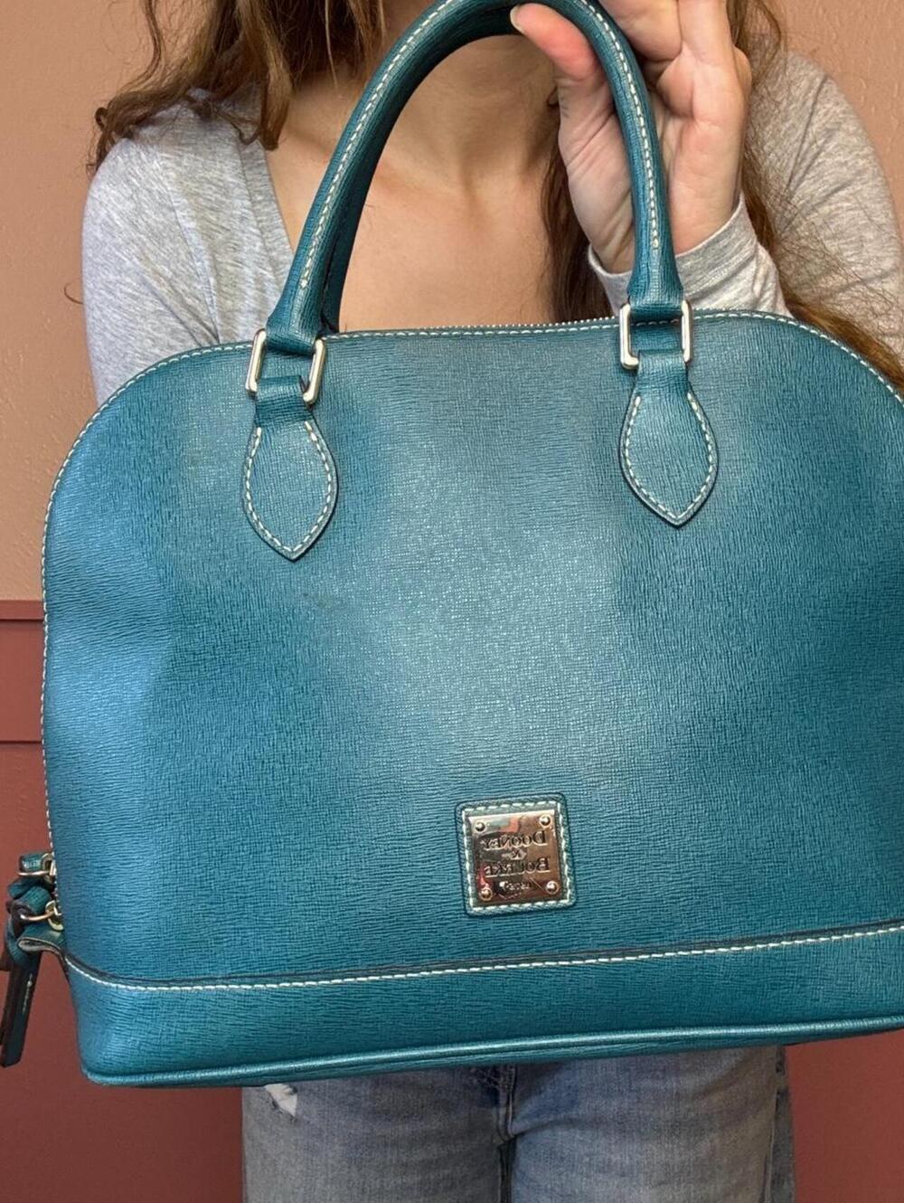 Dooney & Bourke saffino blue leather bag